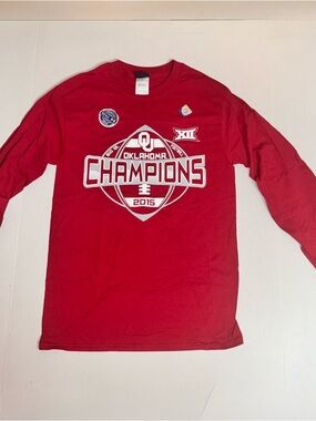 Blue 84 Men’s Small Oklahoma Sooners B12 Champions Red Long Sleeve T-Shirt